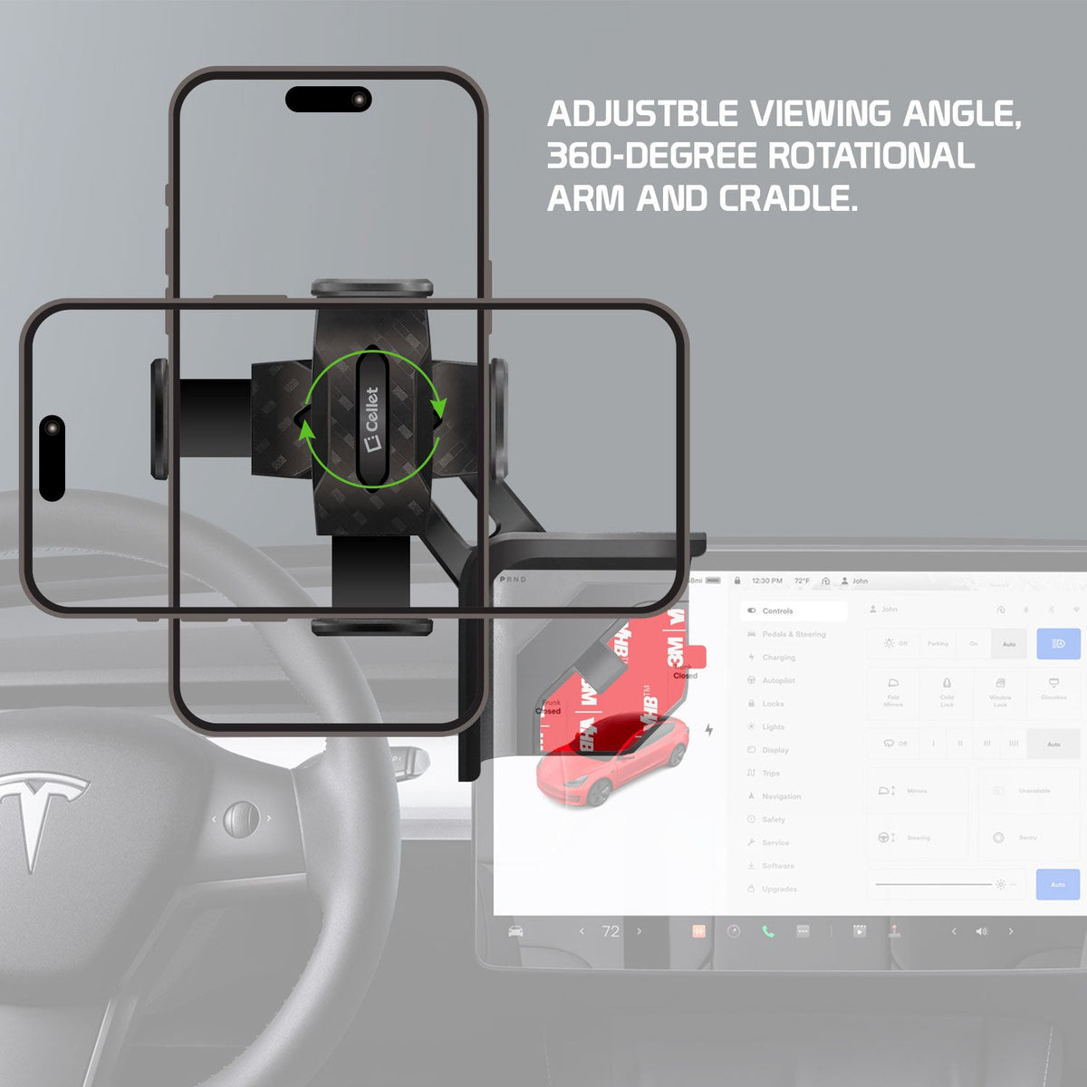 Phone Mount for Tesla's Digital display Compatible to Tesla Model 3 and Model Y