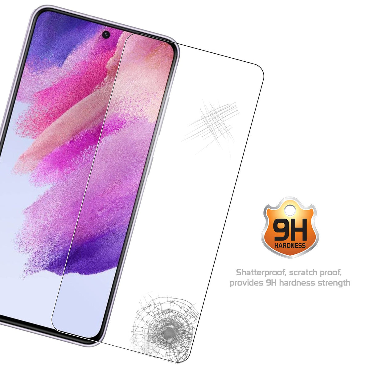 Premium 0.3mm Tempered Glass Screen Protector for Samsung Galaxy A53 (9H Hardness) by Cellet