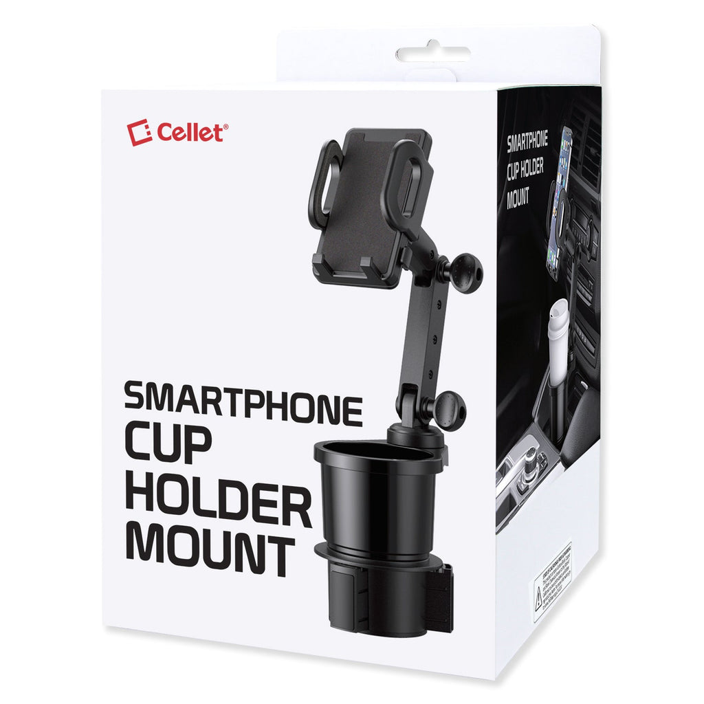 Cup Holder With Phone Holder; Adjustable Base To Fit Most Cars
