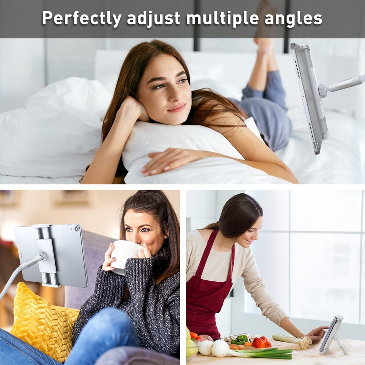 PHX200 - Cellet Flexible Gooseneck Tablet & Smartphone Holder – 32-Inch Adjustable Arm Stand for Desk, Bed, Kitchen, Office – Universal Clamp Mount for 4.7”-8.5” Devices