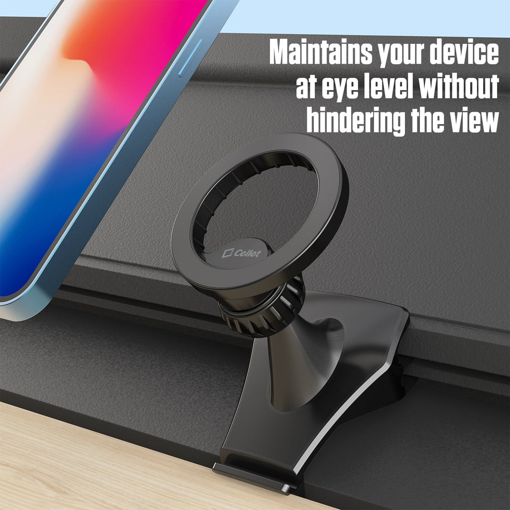PH211 - Cellet Magnetic Air Vent Phone Mount for Tesla Model 3 & Model Y – Cradle-Less 360° Rotation Car Holder with Extra-Strength Metal Ring – Compatible with iPhone 16/15/14/13 & Samsung Galaxy S25/S24