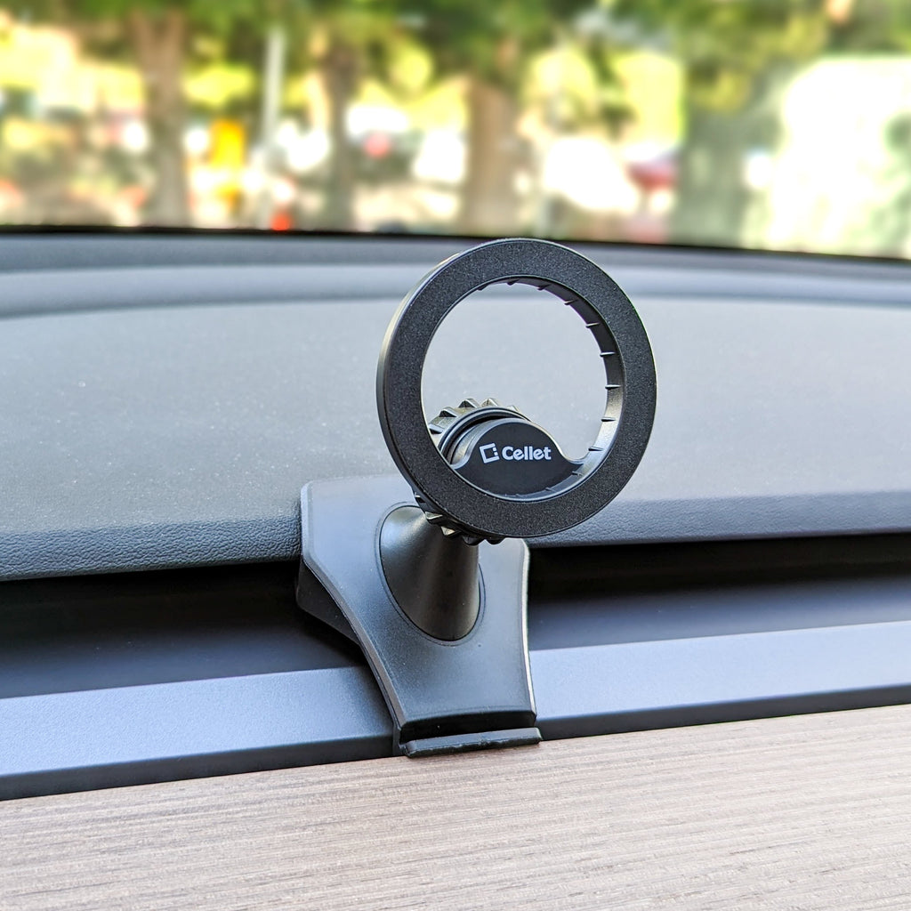 PH211 - Cellet Magnetic Air Vent Phone Mount for Tesla Model 3 & Model Y – Cradle-Less 360° Rotation Car Holder with Extra-Strength Metal Ring – Compatible with iPhone 16/15/14/13 & Samsung Galaxy S25/S24