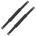 STBRONC - Paracord Roll Bar Grab Handles for Ford Bronco 2021 2022 2023 2024 Accessories, Heavy Duty Interior Grip Handle, Non-Slip Grab Bar for 2/4 Door Bronco, Black Thick Paracord with Metal Buckles, 2-Pack