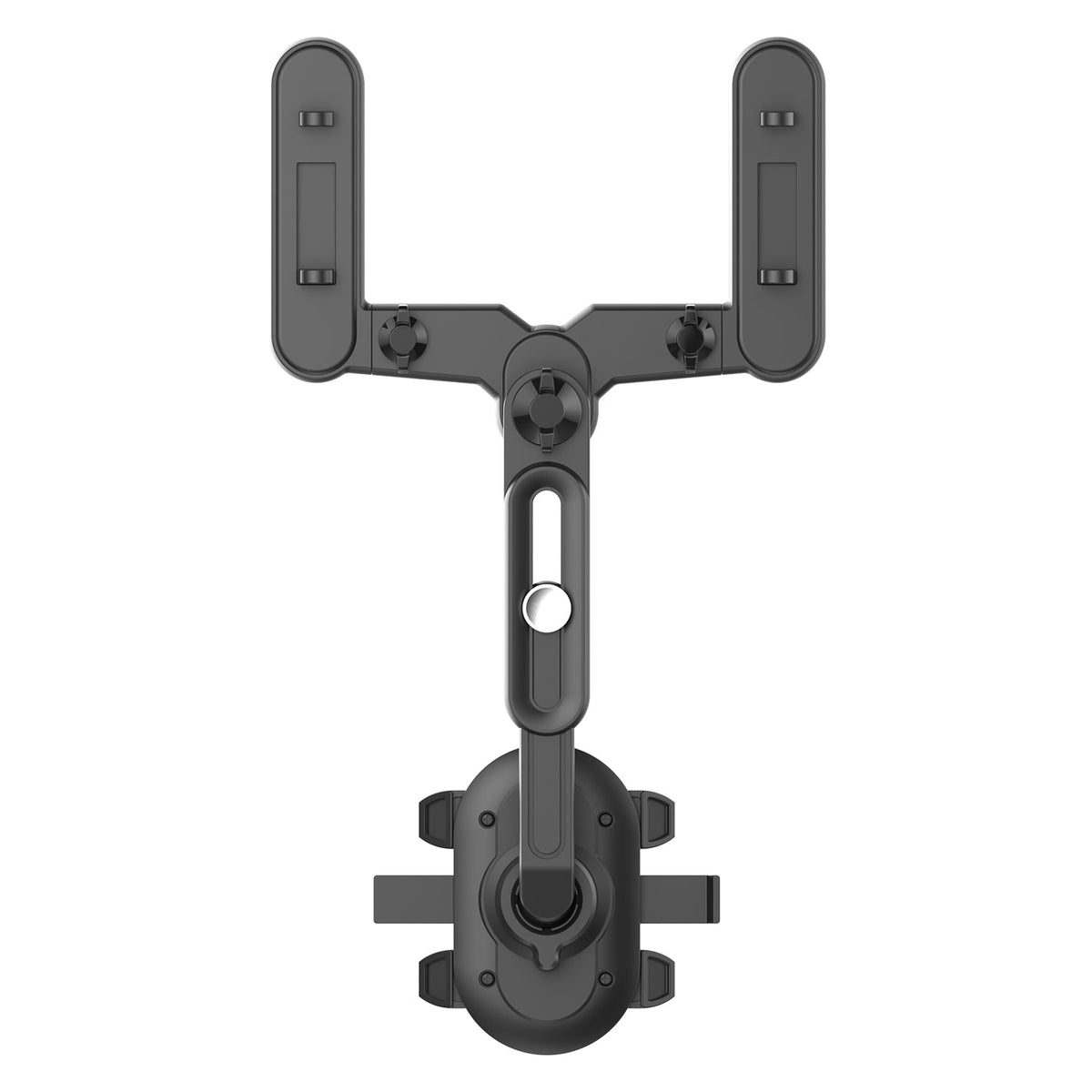 PHMIR5 -  Cellet Rear-View Mirror Phone Mount – 360° Rotation Car Holder for iPhone 15 14 13 Pro Max, Samsung Galaxy S24 S23 Ultra, Adjustable Fit 2.3”-3.75”, Hands-Free GPS Navigation