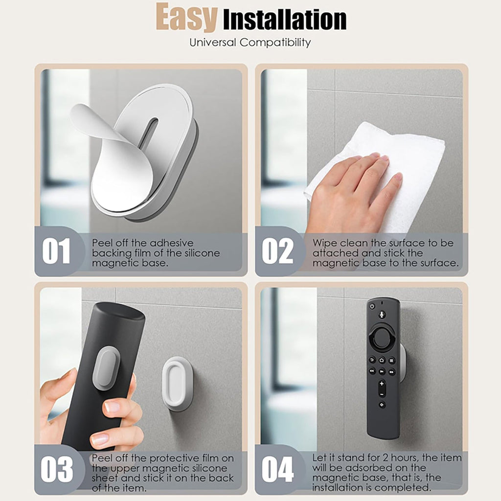 ACMR5 - Magnetic Remote Control Holder Wall Mount, 5 Pack Strong N52 Magnet Remote Organizer, Adhesive Mount for TV Remote, Air Conditioner, Fan, Game Controller & Home Gadgets – Black/Gray/White