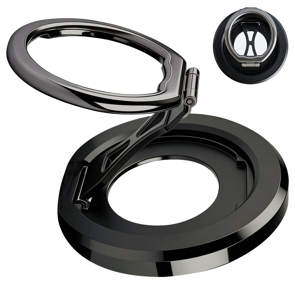 CLCMRINGC - Magnetic Phone Ring Holder Compatible with MagSafe - Ultra-Light 45g Aerospace Design - 360° Rotation & 90° Flip Metal Kickstand - Strong Grip Mount for iPhone 15 14 13 12, Plus, Pro Max & All Cases