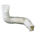 Amerimax 85010 Universal White Flexible Poly Downspout Extension - Quantity of 6