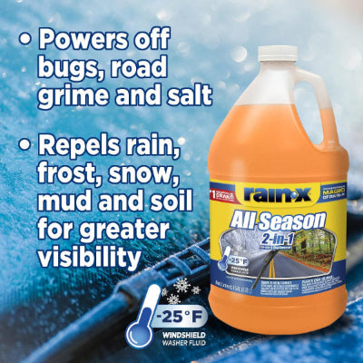 Rain-X All Season -25°F 2-in-1 De-Icer & Bug Remover Windshield Washer Fluid - 1 Gallon