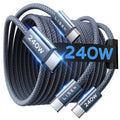LISEN USB C to USB C Cable, 240W C to C Cable Fast Charging [6.6FT, 2 Pack] Type C Charger Fast Charging USBC to USBC Cable for iPhone 17 16 15 Pro Max iPad MacBook Neo Air Pro Samsung S26 S25 Ultra