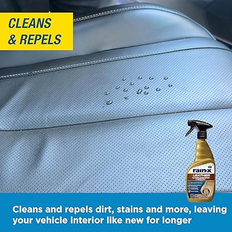 Rain-X 620236SRP Leather Cleaner Conditioner & Repellent for Car Interiors, 16 Fl Oz.