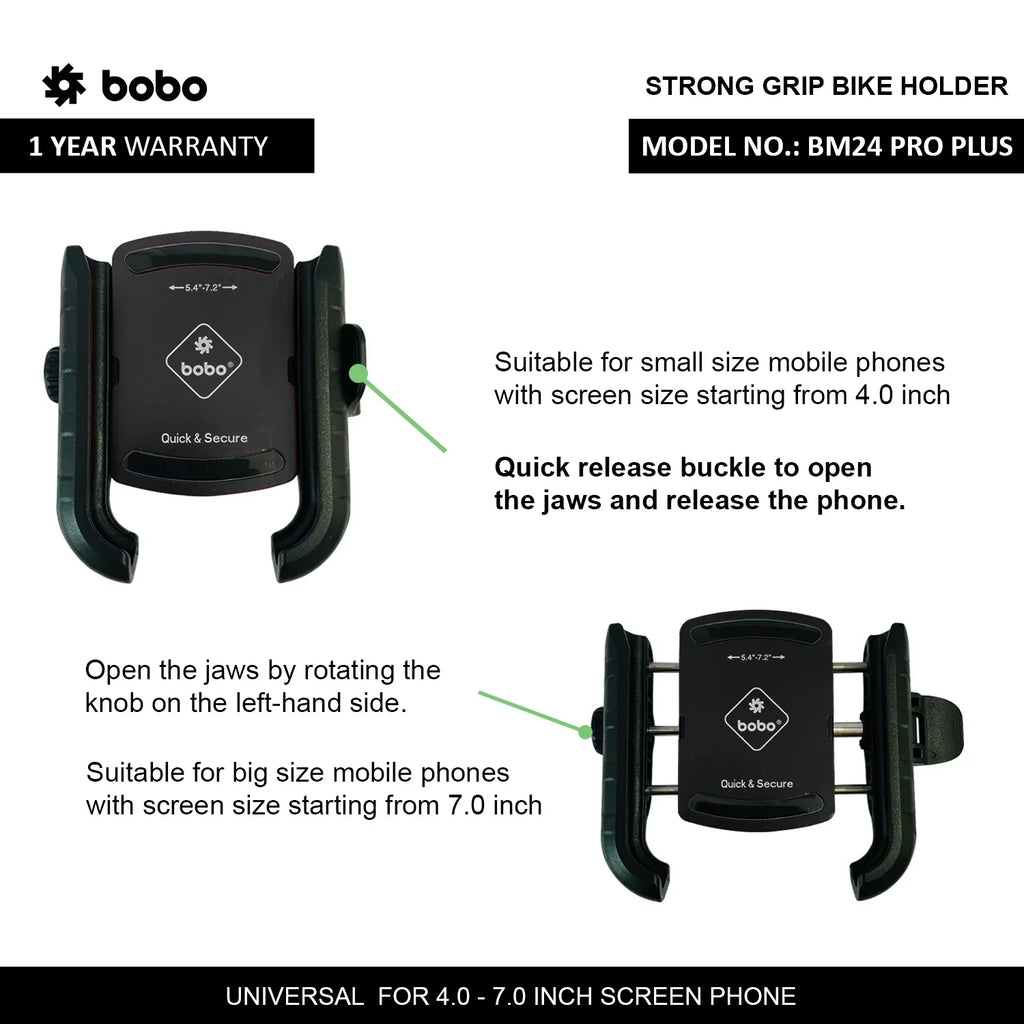 BOBO BM24 PRO PLUS Quick Release Phone Holder with 36W USB-C Charger