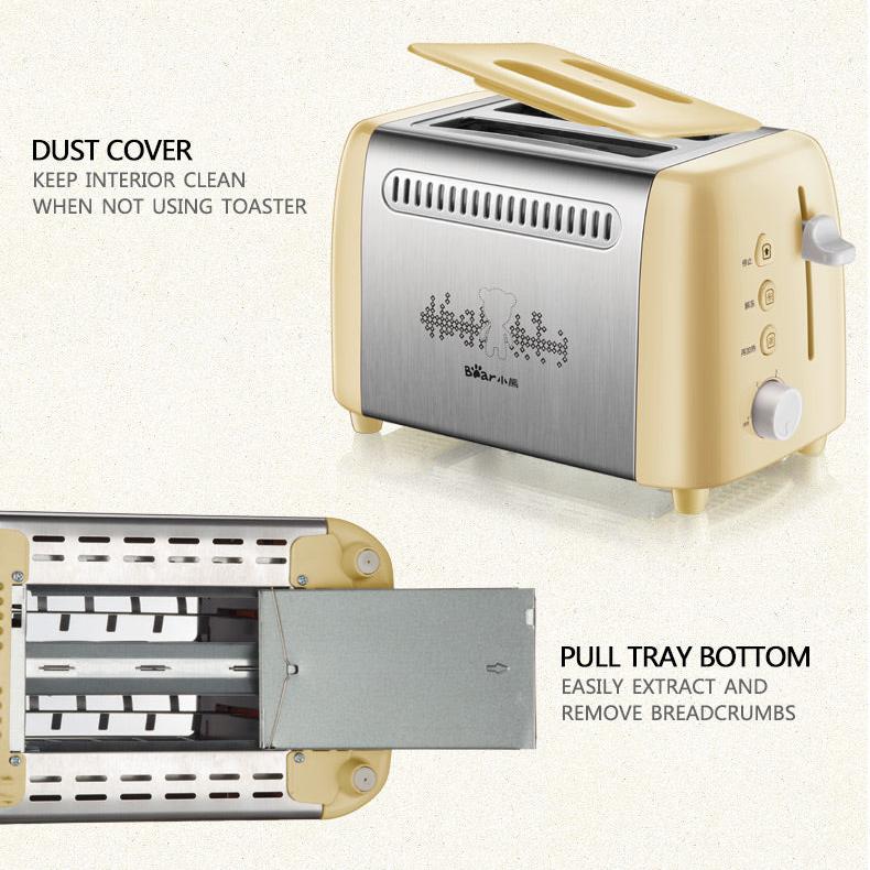 Bear 2 Slice Pop-up Bread Toaster (DSL-A02W1)