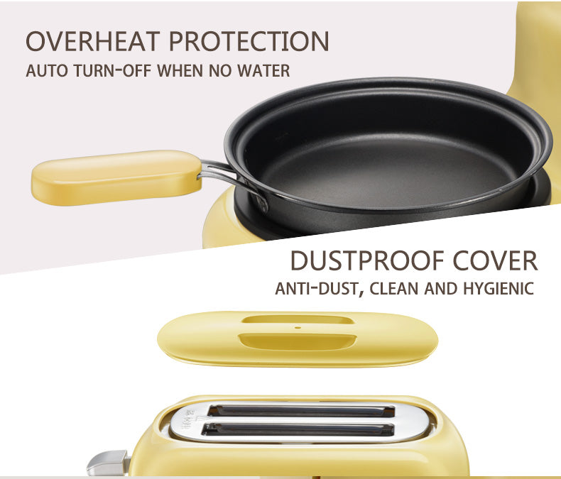 Bear 5in1 Toaster Breakfast Set w non-stick frying Pan (DSL-A02Z1)