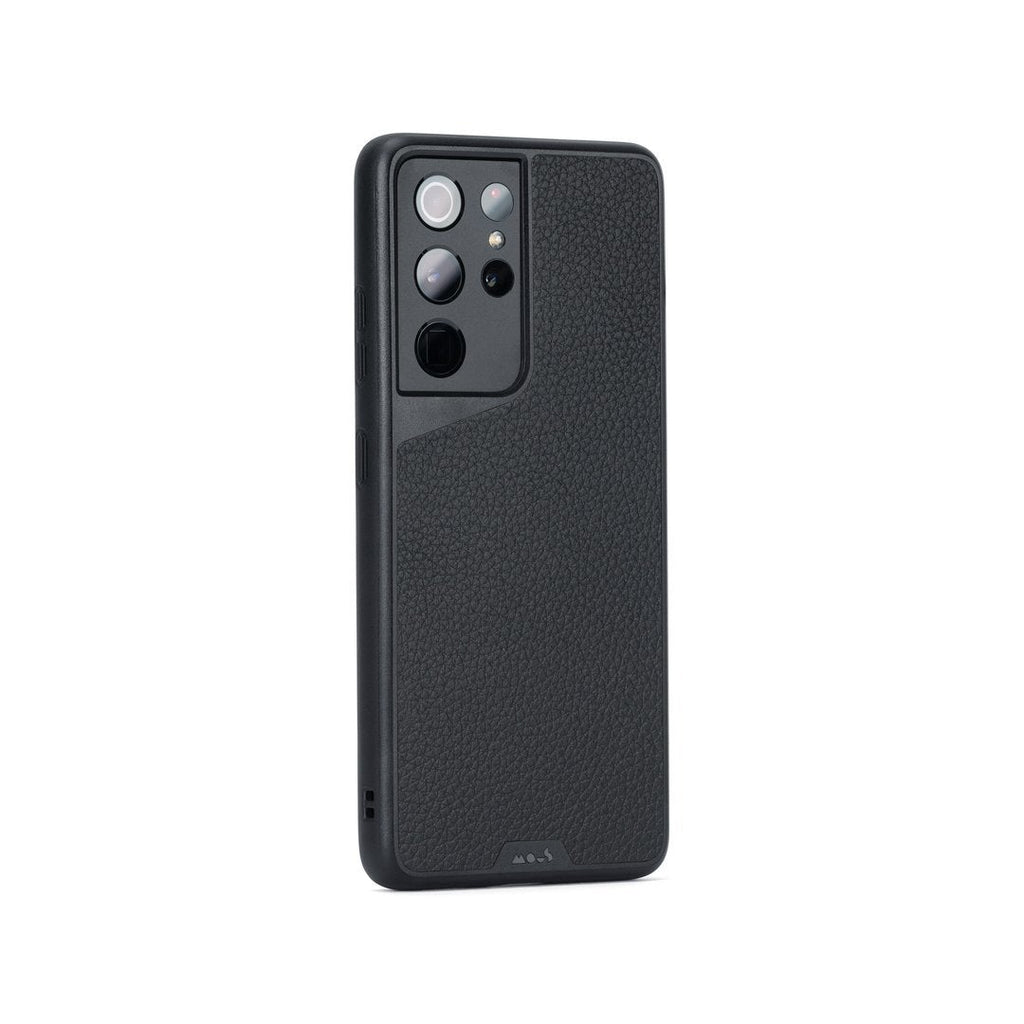 Black Leather Protective Phone Case - Limitless