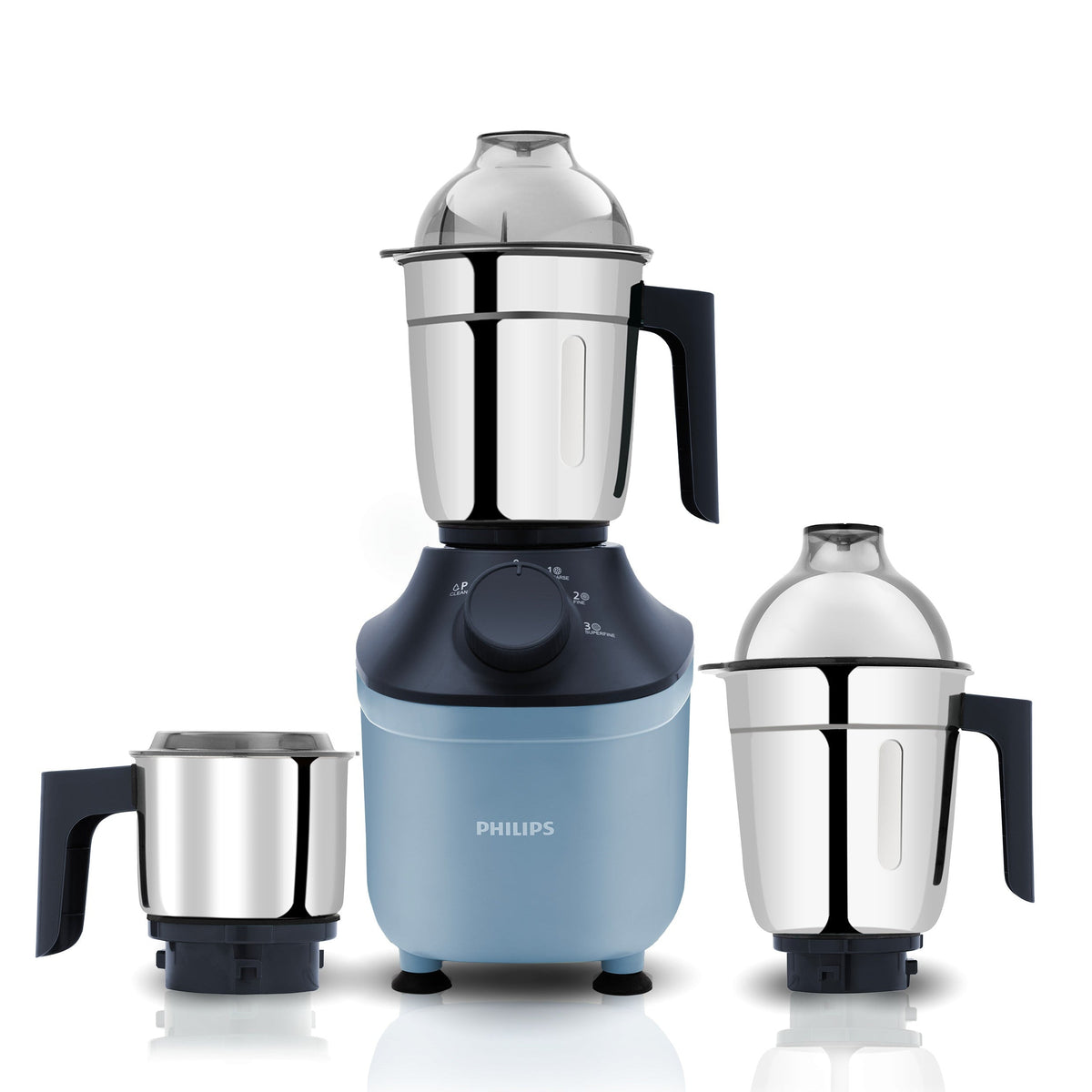 Philips 800 Watt Powerful motor mixer grinder with MicroGrind Technology in Blue colour - HL7773/01