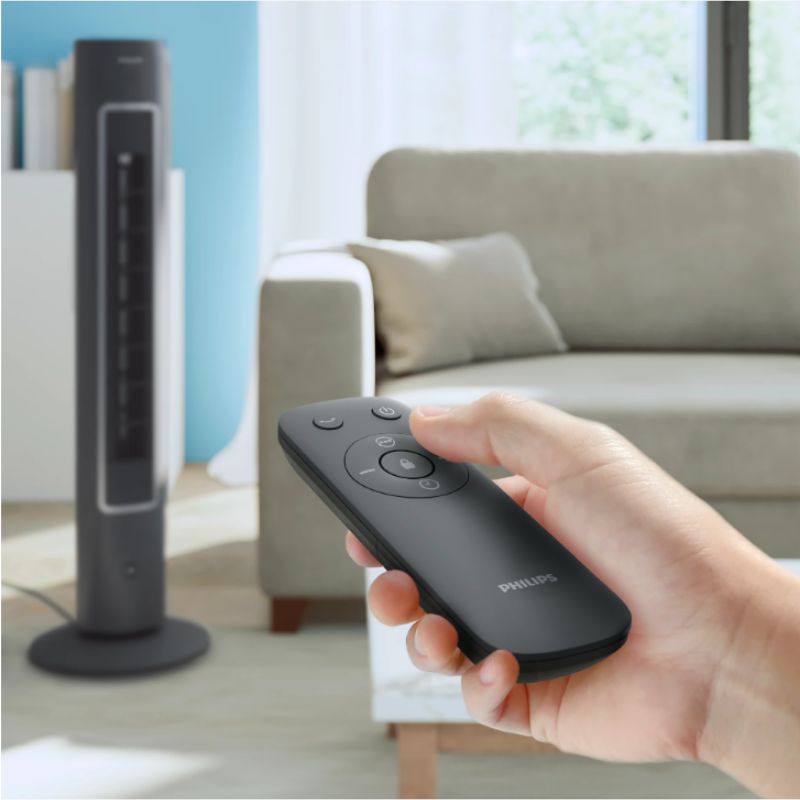 Philips High Performance Bladeless Technology Tower Fan with Touchscreen Panel and Remote Control - CX5535/11 - EMP