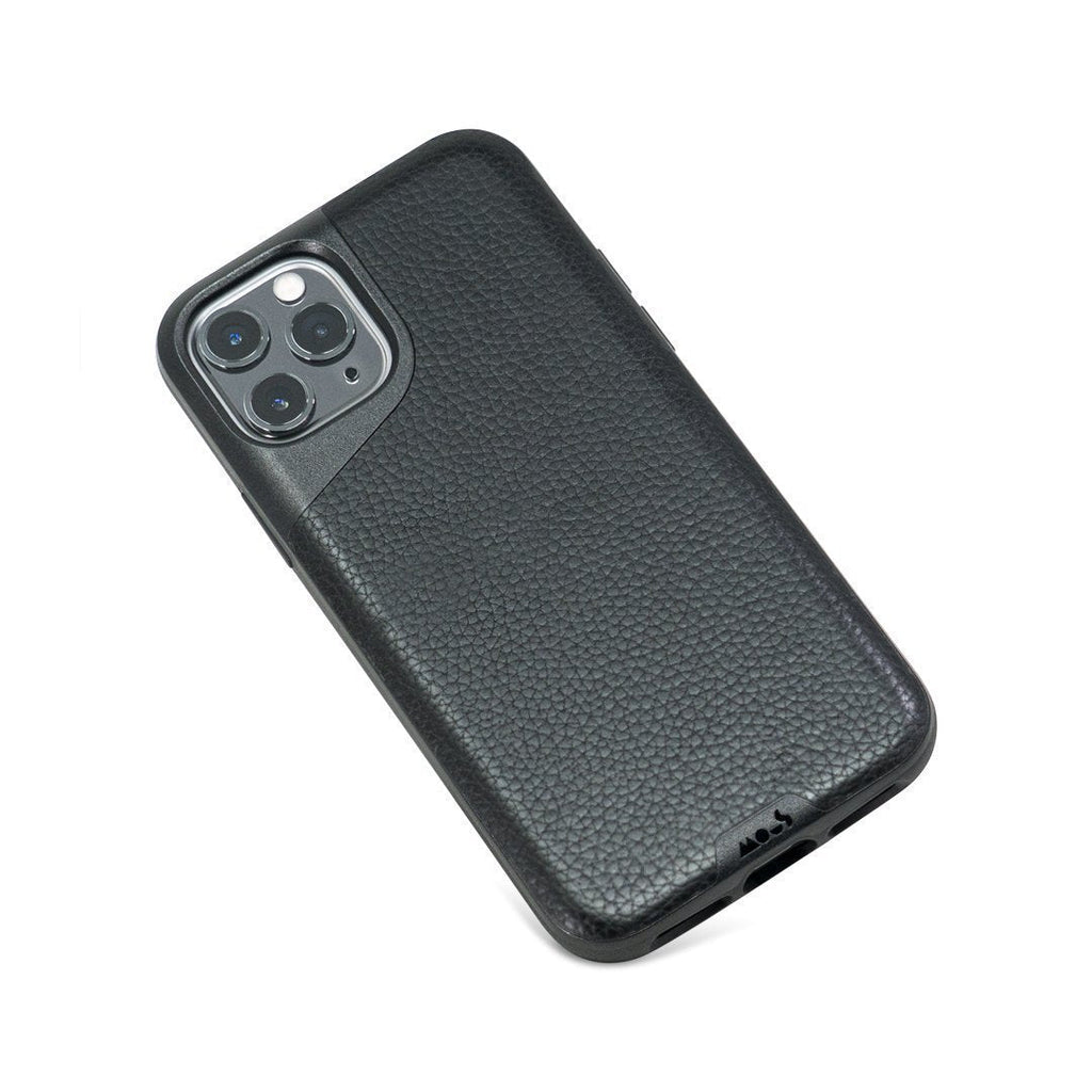 Black Leather Phone Case - Contour