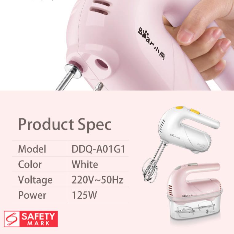Bear Hand Mixer With 5 Speeds & Eject Function (DDQ-A01G1)