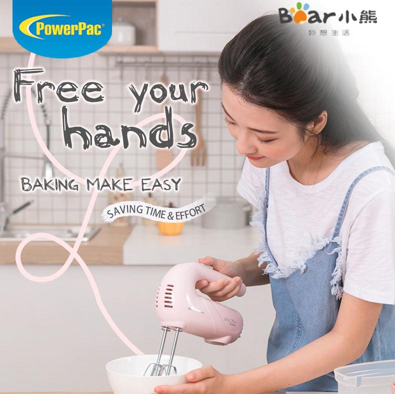 Bear Hand Mixer With 5 Speeds & Eject Function (DDQ-A01G1)