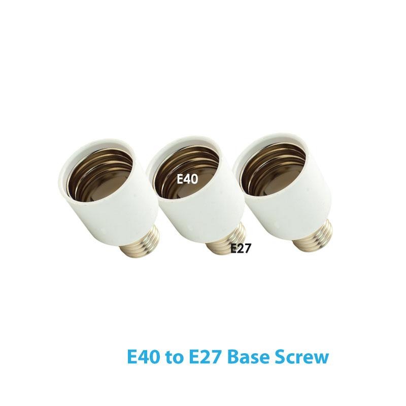 3 Pieces x PowerPac E40 to E27 LED Bulb Base Adapter Universal Light Converter Lamp Socket Holder (E27 base)