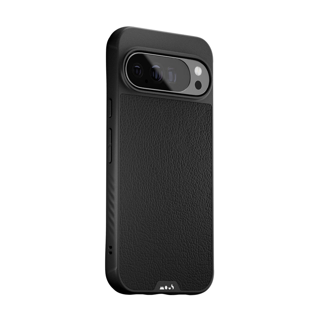 Black Leather Protective Phone Case - Limitless