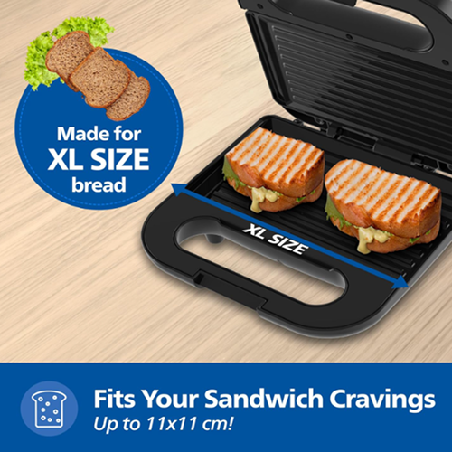 Refurbished Philips HD3010/80 Sandwich Maker 700W Flat & Grilled Plates