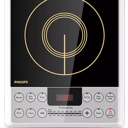 Philips 2100 Watts Induction Cooktop with Auto-Off Function - HD4929/01