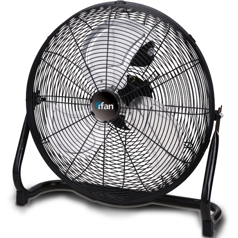 iFan 16" High Velocity Fan – Metal Blades, Vortex Air Flow, Adjustable Tilt, Durable, Overheat Protection, 3-Speed, black, IF1816