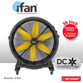 iFan 36” Big Industrial Drum Fan - Powerful, Direct-drive Motor, 6 Blades, Portable, Wheels (IF3622)
