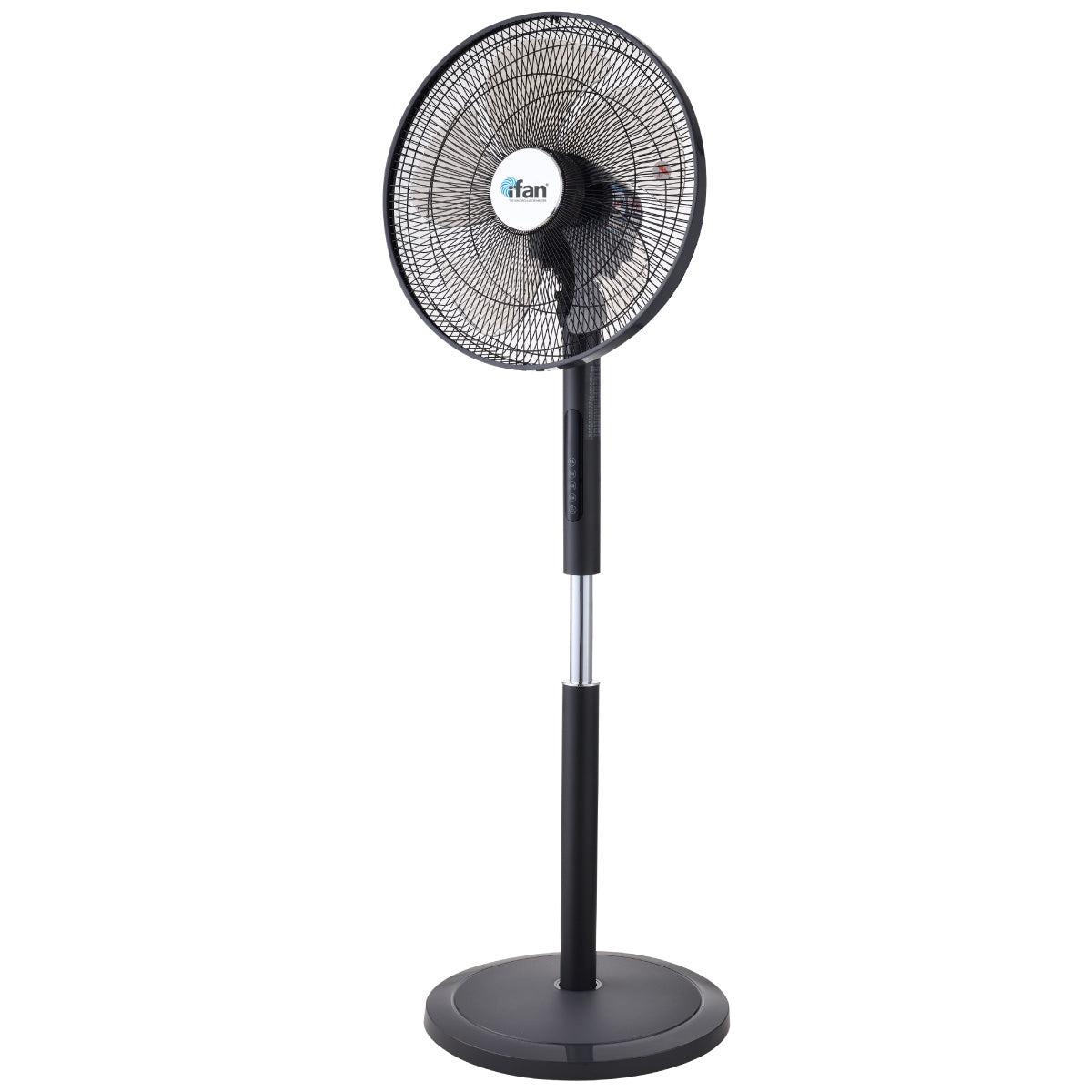 [CLIMATE VOUCHER $400] iFan 18” DC Motor Stand Fan – Remote Control, Adjustable Height & Tilt, Oscillation, Timer, LED Screen, Touch Control, 24-Speed, grey, IF7468