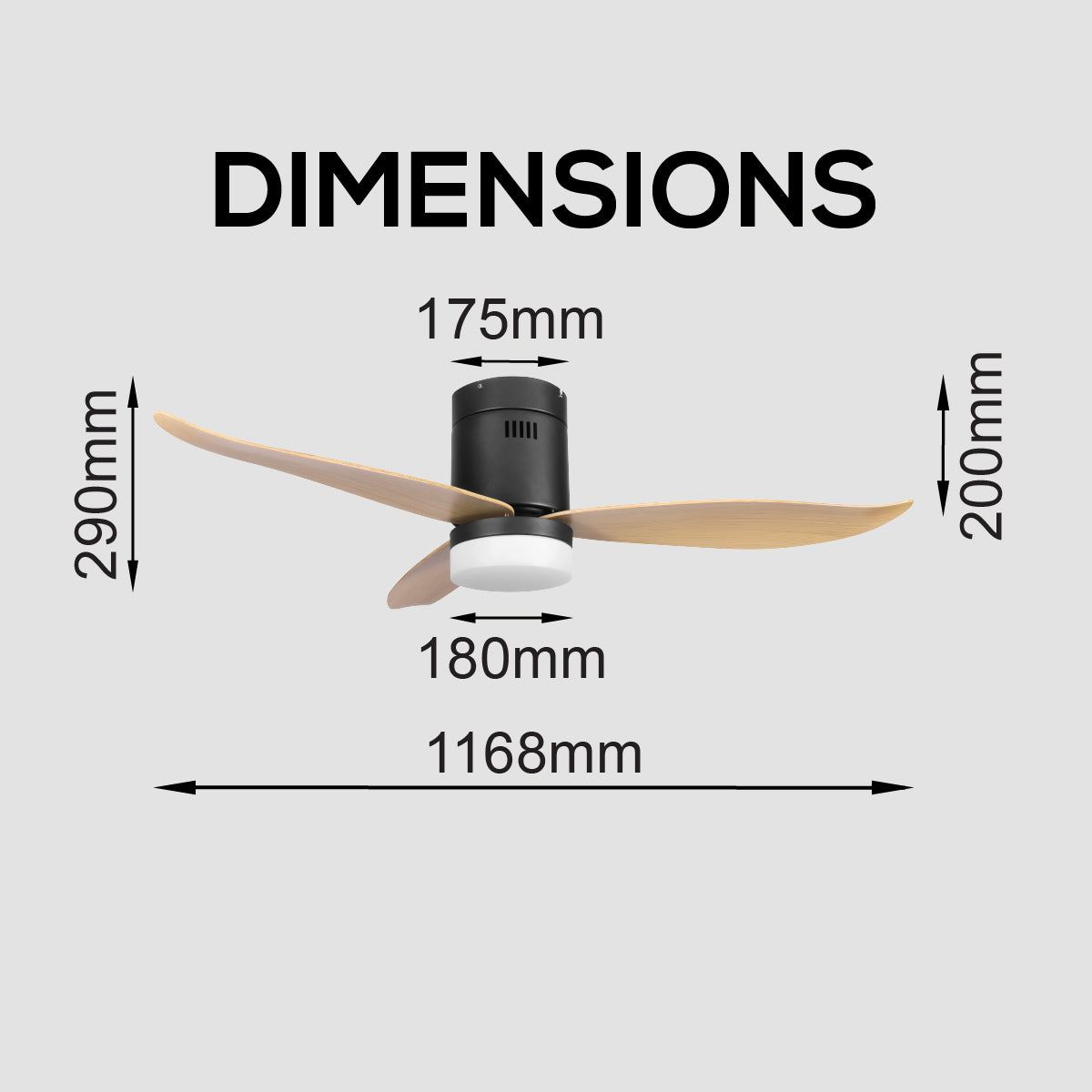 [CLIMATE VOUCHER $400] iFan 46in DC Motor Ceiling Fan | Integrated 3-Colour LED Lights | 6 Speed Selection (IF8346LGWD)