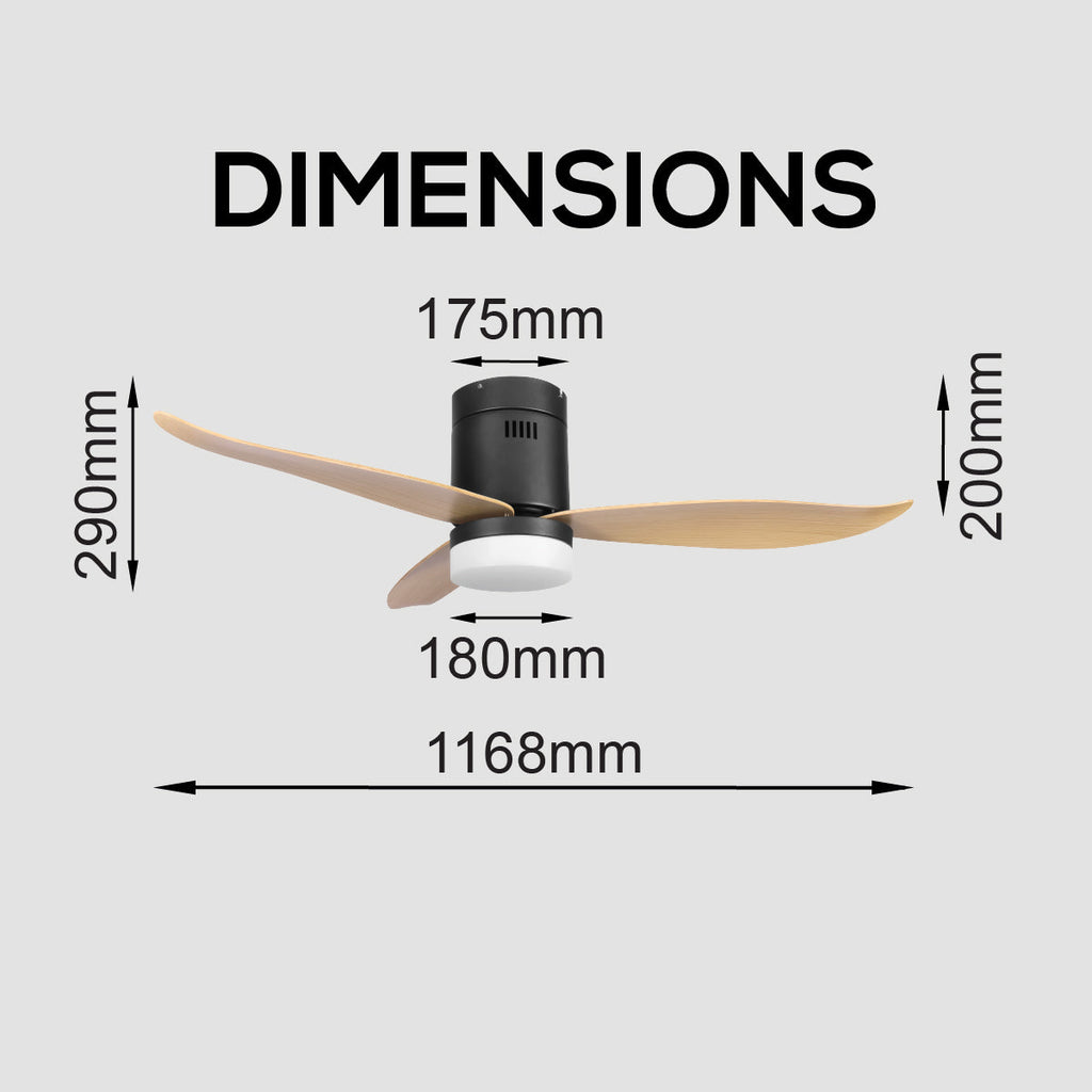 [CLIMATE VOUCHER $400] iFan 46in DC Motor Ceiling Fan | Integrated 3-Colour LED Lights | 6 Speed Selection (IF8346LGGY)