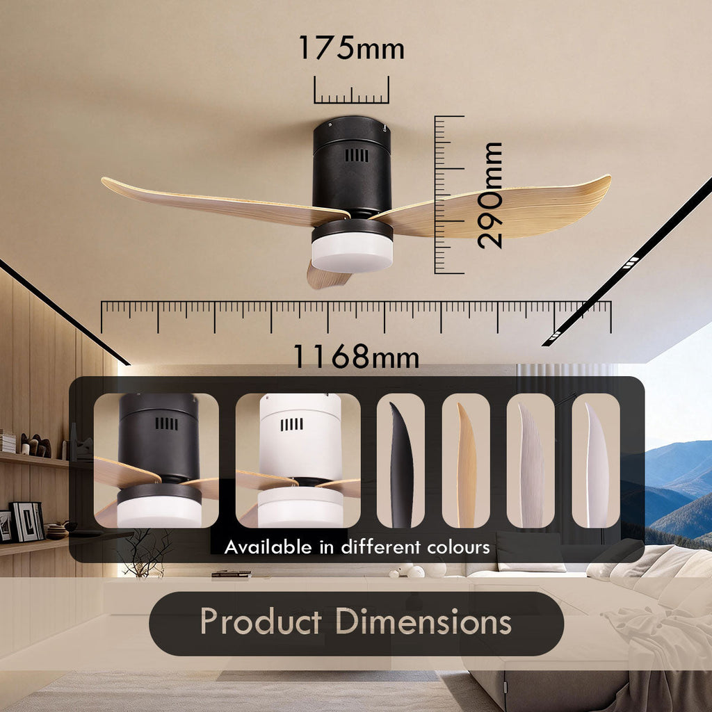 [CLIMATE VOUCHER $400] iFan 46in DC Motor Ceiling Fan | Integrated 3-Colour LED Lights | 6 Speed Selection (IF8346LGWD)