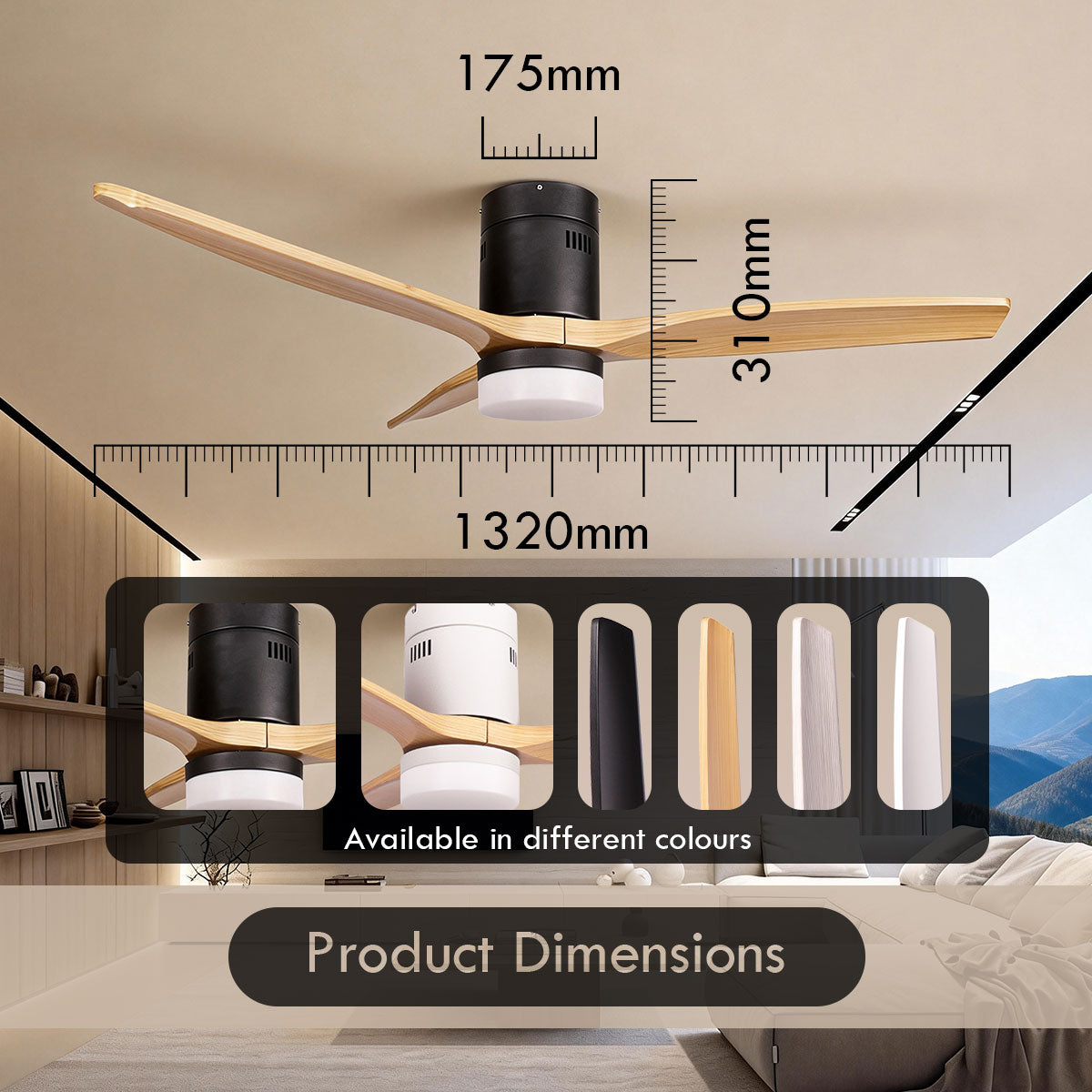 [CLIMATE VOUCHER $400] iFan 52in DC Motor Ceiling Fan | Integrated 3-Colour LED Lights | 6 Speed Selection (IF8352DGGY)