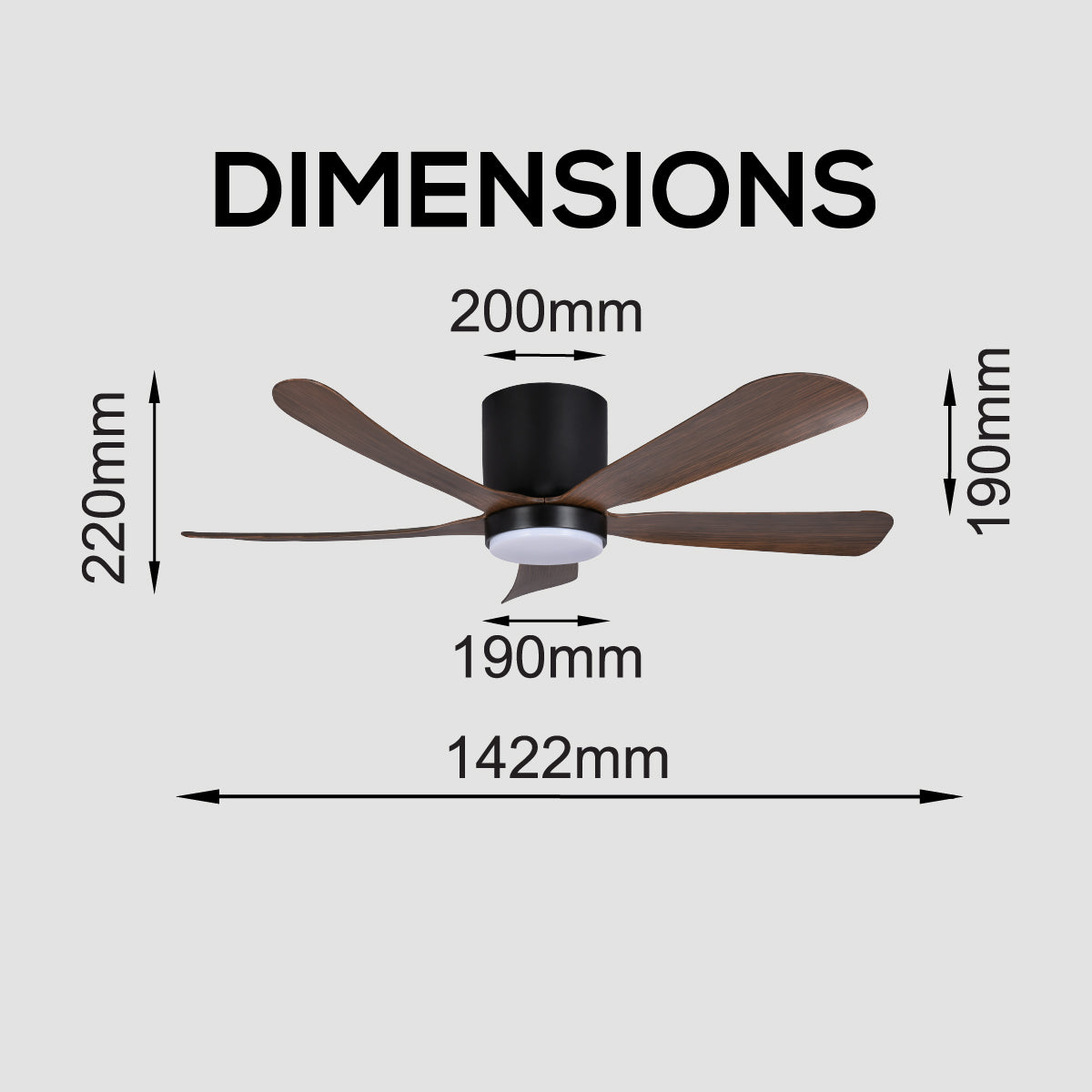 [CLIMATE VOUCHER $400] iFan 56in DC Motor Ceiling Fan | 5 Blades | Dimmable Lights | 6 Speed Selection ((IF8556LGLW)