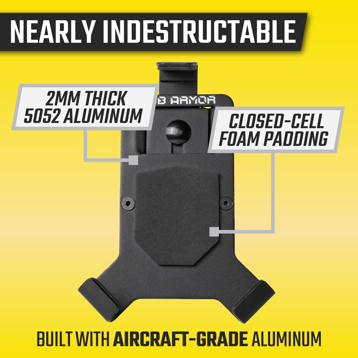 Mob Mount Claw - Phone Cradle for Motorcycle, ATV, Truck, Roll Cages