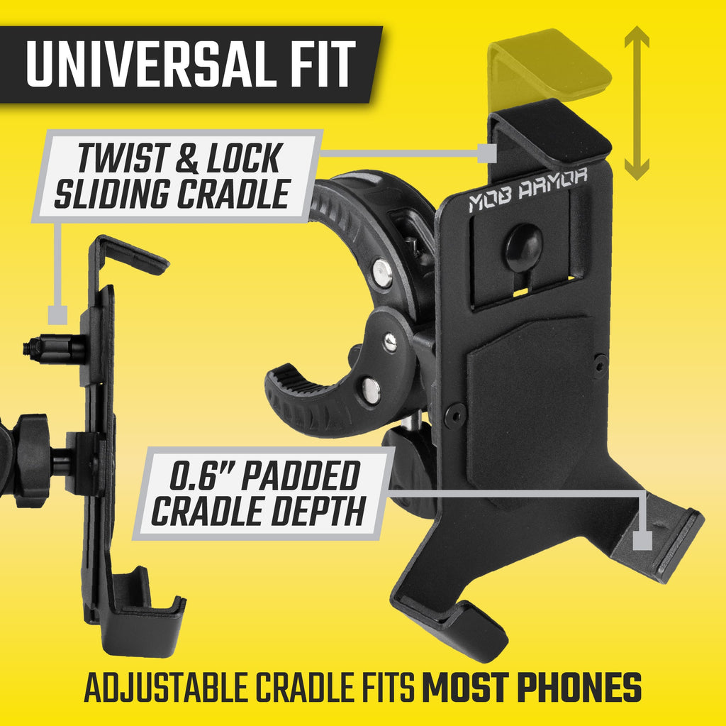 Mob Mount Claw - Phone Cradle for Motorcycle, ATV, Truck, Roll Cages