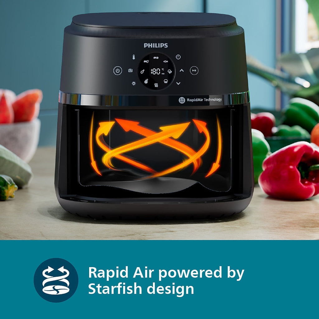 Refurbished Philips 6.2 Liter Airfryer with Rapid Air Technology and Cooking window - NA231/00