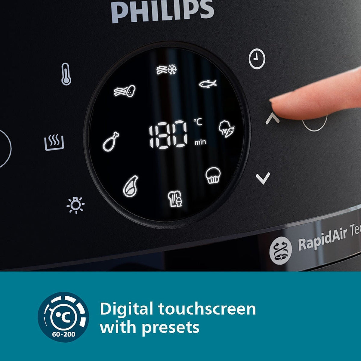 Refurbished Philips 6.2 Liter Airfryer with Rapid Air Technology and Cooking window - NA231/00