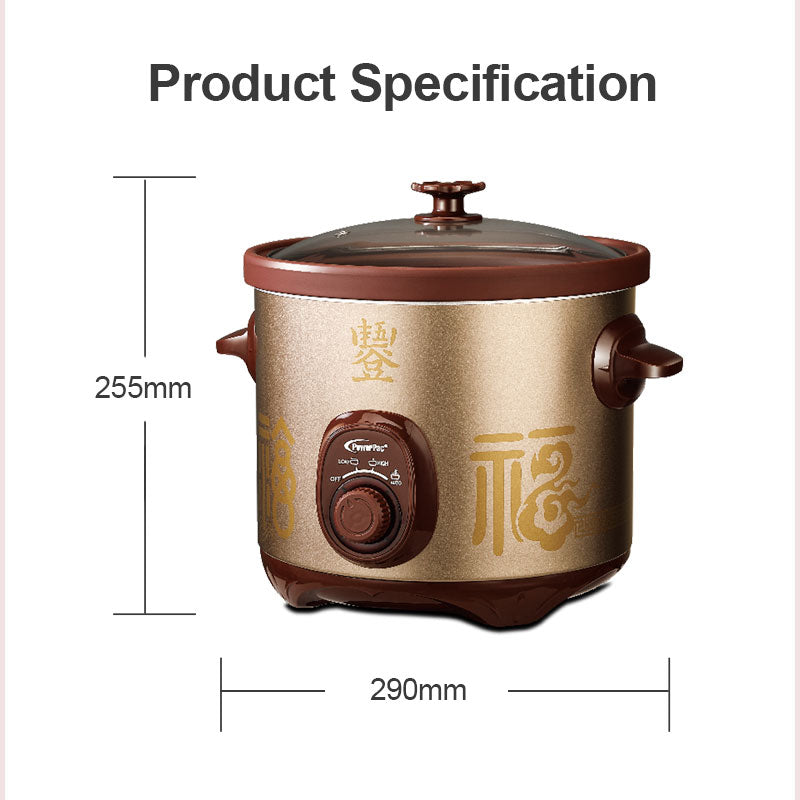 3.5L Slow Cooker with Ceramic Pot (PPSC35)