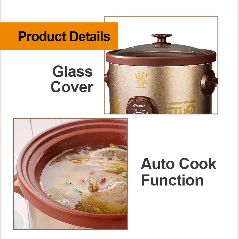 3.5L Slow Cooker with Ceramic Pot (PPSC35)