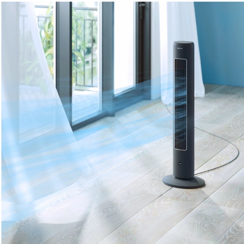 Philips High Performance Bladeless Technology Tower Fan with Touchscreen Panel and Remote Control - CX5535/11 - EMP