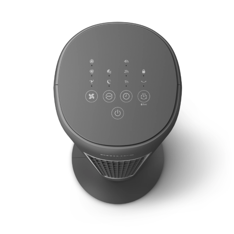 Philips High Performance Bladeless Technology Tower Fan with Touchscreen Panel and Remote Control - CX5535/11 - EMP
