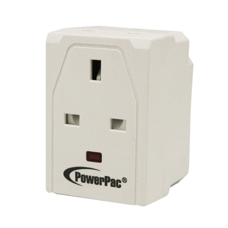 Adapter with 3-Pin Plug – 3-Way 3-Pin Sockets, Neon LED, PP144N