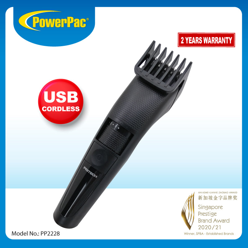 Rechargeable Cordless Hair Cutter, Hair Clipper for Men, USB (PP2228)