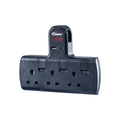 Multi Plug Extension Adapter with 3 Way adapter, USB-A, USB-C, 3 Way Socket Adaptor (PP293UBK)