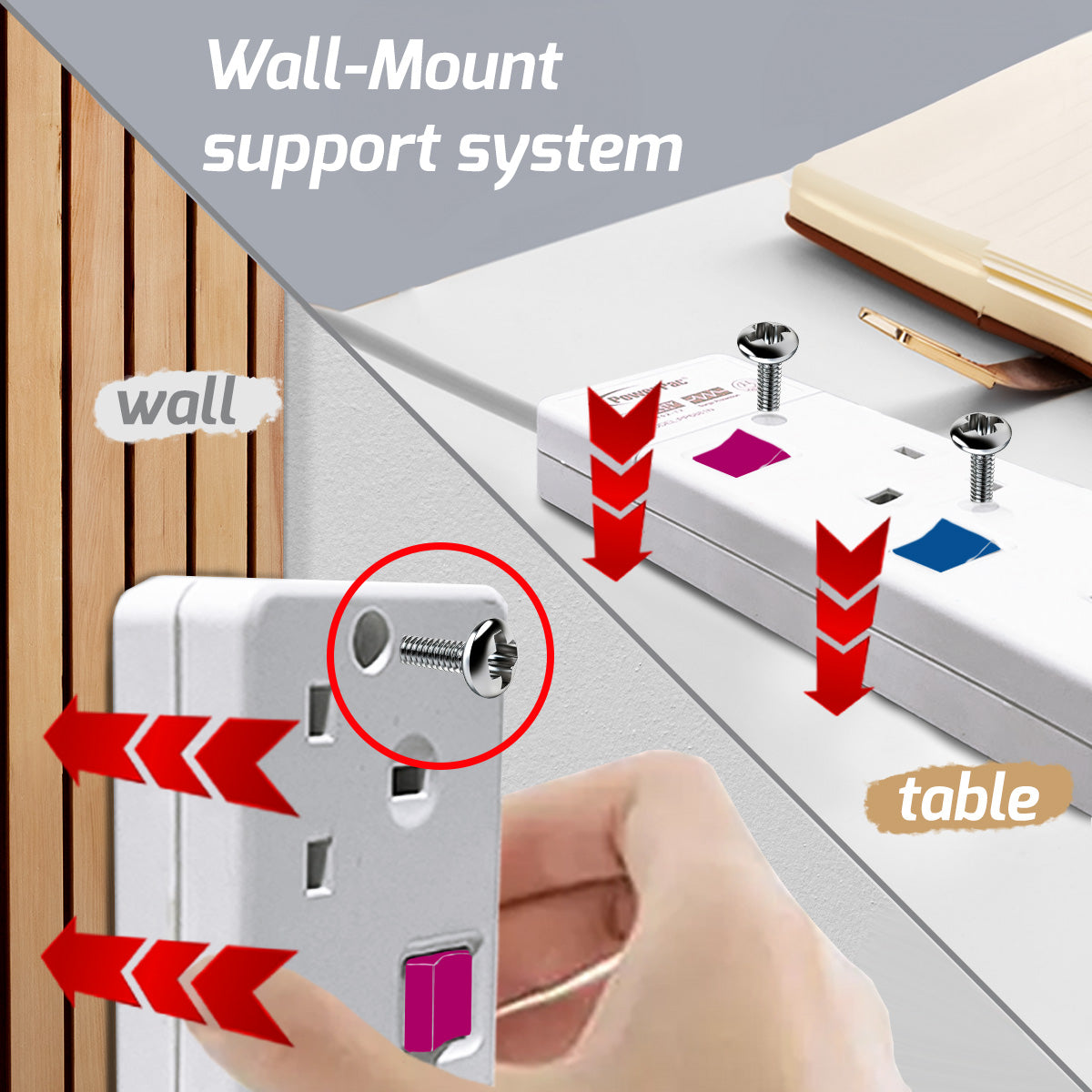 Extension Cord, Extension Socket, Power Cord, Power Extension 2 Metre 2 way (PP3882-2)