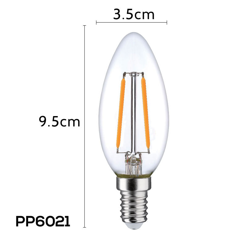 LED Bulb, Candle Bulb, LED Light 2W E14 Warm White(PP6021)