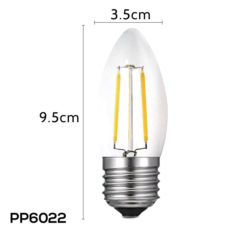 LED Bulb, Candle Bulb, LED Light 2W E27 Warm White (PP6022)