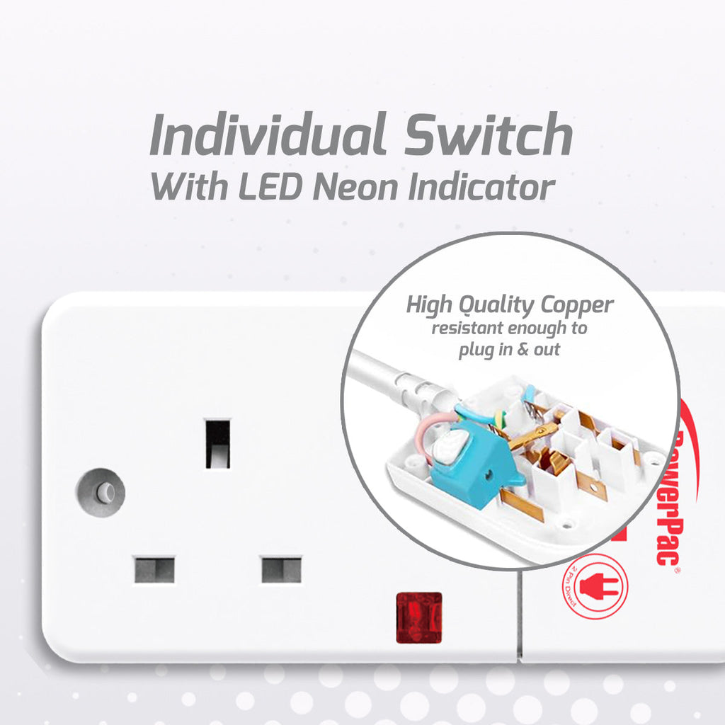 Extension Cord, Extension Socket, Power Cord, Power Extension 6 Metre 1 way (PP6881N)